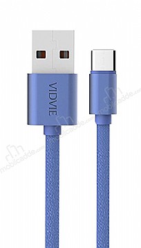 Vidvie CB422VN Mavi Micro USB rg arj & Data Kablosu 1m