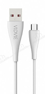 Vidvie CB427VN Beyaz Micro USB arj & Data Kablosu 1m