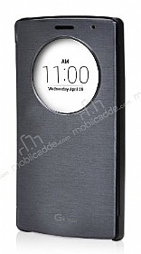 Voia LG G4 Stylus Orjinal Uyku Modlu Pencereli Siyah Deri Klf