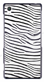 Vouni Sony Xperia Z2 Zebra Desenli Siyah Kristal Klf