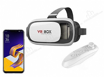 VR BOX Asus ZenFone 5 ZE620KL Bluetooth Kontrol Kumandal 3D Sanal Gereklik Gzl