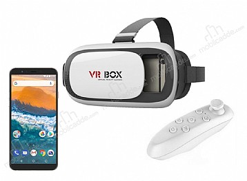 VR BOX General Mobile GM 9 Pro Bluetooth Kontrol Kumandal 3D Sanal Gereklik Gzl