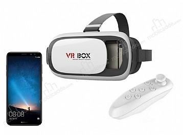 VR BOX Huawei Mate 10 Lite Bluetooth Kontrol Kumandal 3D Sanal Gereklik Gzl