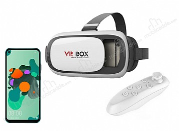 VR BOX Huawei Mate 30 Lite Bluetooth Kontrol Kumandal 3D Sanal Gereklik Gzl