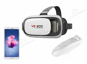 VR BOX Huawei P Smart Bluetooth Kontrol Kumandal 3D Sanal Gereklik Gzl