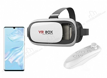 VR BOX Huawei P30 Bluetooth Kontrol Kumandal 3D Sanal Gereklik Gzl