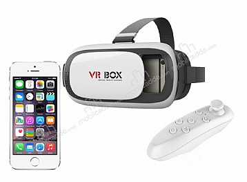 VR BOX iPhone SE / 5 / 5S Bluetooth Kontrol Kumandal 3D Sanal Gereklik Gzl