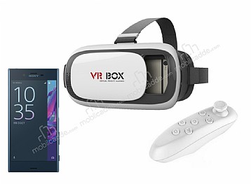 VR BOX Sony Xperia XZ Bluetooth Kontrol Kumandal 3D Sanal Gereklik Gzl