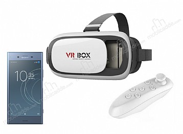 VR BOX Sony Xperia XZ1 Bluetooth Kontrol Kumandal 3D Sanal Gereklik Gzl
