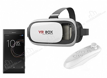 VR BOX Sony Xperia XZs Bluetooth Kontrol Kumandal 3D Sanal Gereklik Gzl