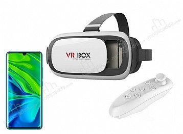 VR BOX Xiaomi Mi Note 10 Bluetooth Kontrol Kumandal 3D Sanal Gereklik Gzl