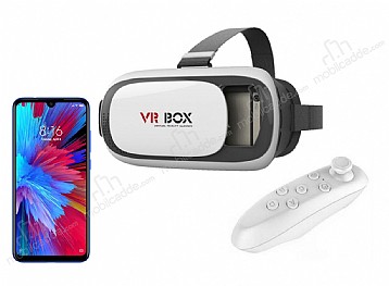 VR BOX Xiaomi Redmi Note 7 Bluetooth Kontrol Kumandal 3D Sanal Gereklik Gzl