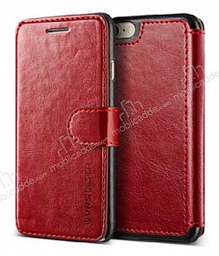 VRS Design Dandy Layered Leather iPhone 7 / 8 Krmz Klf