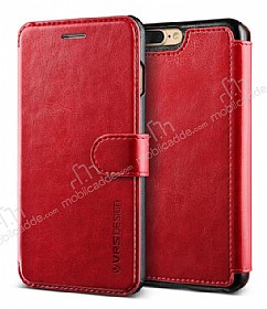 VRS Design Dandy Layered Leather iPhone 7 Plus / 8 Plus Krmz Klf
