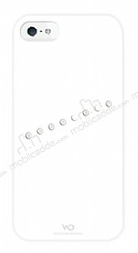 White Diamonds iPhone SE / 5 / 5S Tal Sash Beyaz Rubber Klf