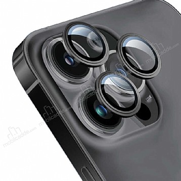 Wiwu iPhone 13 Pro Siyah Metal Kamera Lens Koruyucu