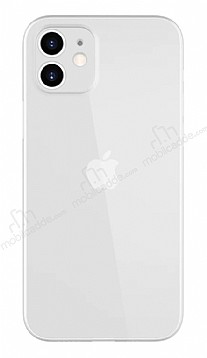 Wiwu Skin Nano iPhone 12 6.1 in Ultra nce effaf Beyaz Rubber Klf
