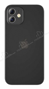 Wiwu Skin Nano iPhone 12 6.1 in Ultra nce effaf Siyah Rubber Klf