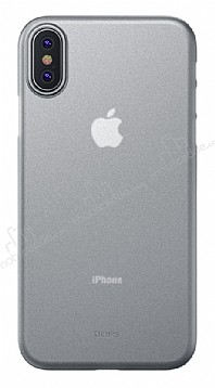Wiwu Skin Nano iPhone X / XS Ultra nce effaf Beyaz Rubber Klf