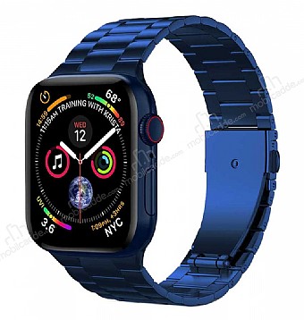 Wiwu Ultra Thin Steel Belt Apple Watch 6 Mavi Metal Kordon 44mm