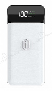 Wiwu W2 PD 10000 mAh Kablosuz Powerbank Beyaz Yedek Batarya