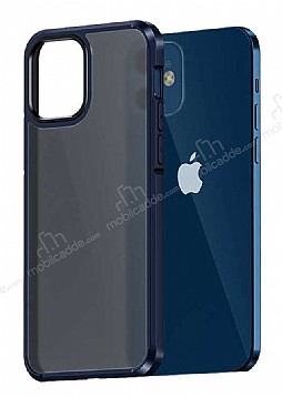 Wlons H-Bom iPhone 12 / 12 Pro 6.1 in Lacivert Silikon Klf