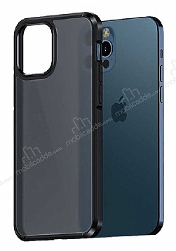 Wlons H-Bom iPhone 12 Pro Max 6.7 in Siyah Silikon Klf