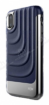 X-Doria Spartan iPhone X / XS Ultra Koruma Lacivert Gerek Deri Klf
