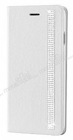 X-Fitted iPhone 6 / 6S Tal Standl Beyaz Deri Klf