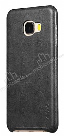 X-Level Vintage Samsung Galaxy C5 Siyah Gerek Deri Rubber Klf