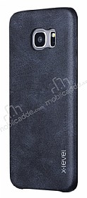 X-Level Vintage Samsung Galaxy S7 Siyah Deri Rubber Klf
