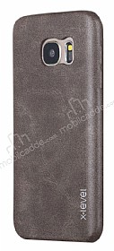 X-Level Vintage Samsung Galaxy S7 Edge Kahverengi Gerek Deri Rubber Klf