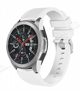 Samsung Galaxy Watch 3 45 mm izgili Beyaz Silikon Kordon