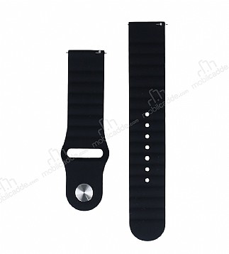 Eiroo Sport2 Samsung Galaxy Watch 3 45 mm Siyah Silikon Kordon