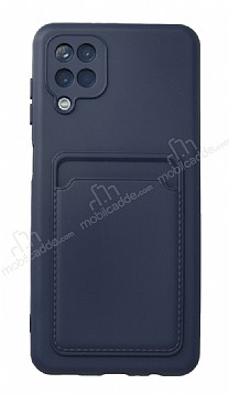 Samsung Galaxy A12 / M12 Kartlkl Kamera Korumal Lacivert Klf