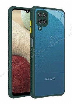 Samsung Galaxy M12 Kamera Korumal Kaff Koyu Yeil Klf