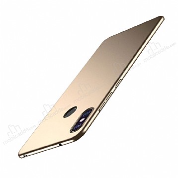 Xiaomi Mi 8 Tam Kenar Koruma Gold Rubber Klf