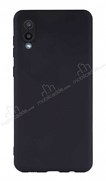 Samsung Galaxy A02 Kamera Korumal Mat Siyah Silikon Klf