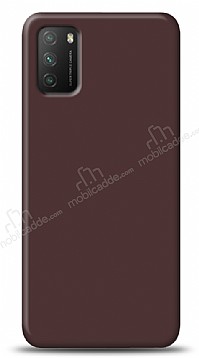 Xiaomi Poco M3 Kahverengi Mat Silikon Klf