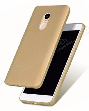 Xiaomi Redmi Note 4 / Redmi Note 4X Mat Gold Silikon Klf