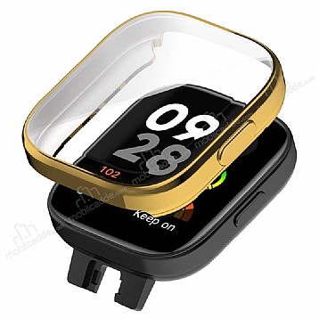 Xiaomi Redmi Watch 3 360 Korumal Gold Sert Kasa ve Ekran Koruyucu