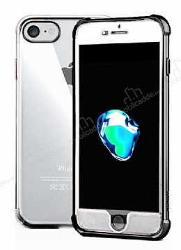 Xundd Armor Series iPhone 7 / 8 360 Derece Koruma Siyah Kenarl Silikon Klf
