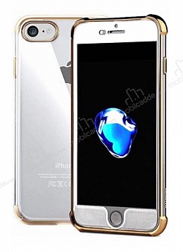 Xundd Armor Series iPhone 7 / 8 360 Derece Koruma Gold Kenarl Silikon Klf