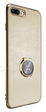 Xundd Vette Series iPhone 7 Plus / 8 Plus Silikon Kenarl Gold Deri Klf