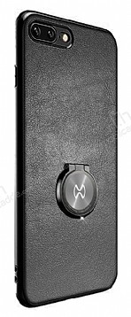 Xundd Vette Series iPhone 7 Plus / 8 Plus Silikon Kenarl Siyah Deri Klf