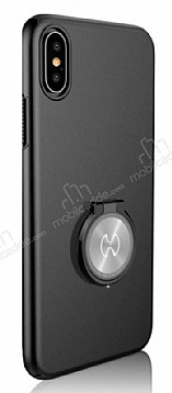 Xundd Vette Series iPhone X / XS Silikon Kenarl Siyah Deri Klf