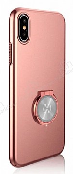 Xundd Vette Series iPhone X / XS Silikon Kenarl Rose Gold Deri Klf