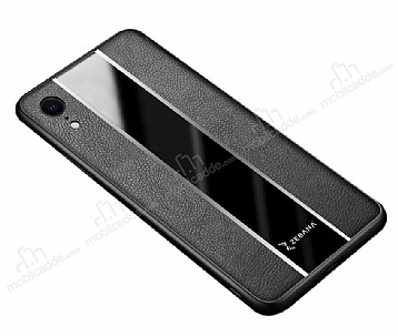 Zebana iPhone XR Premium Siyah Deri Klf