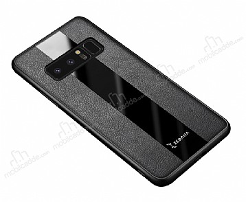 Zebana Samsung Galaxy Note 8 Premium Siyah Deri Klf