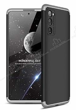 Zore GKK Ays Samsung Galaxy S20 FE 360 Derece Koruma Gri-Siyah Rubber Klf